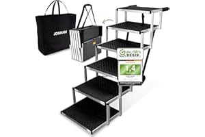 JOBUKAM Hundetreppe Auto 80cm - 6-stufige Hundetreppe Große Hunde bis 70kg - Extra Stabile Hunderampe Auto Klappbar - Perfekte Einstiegshilfe Hund Auto - Rampe Hund, Hunderampen, Hundetreppen, Hundeleiter