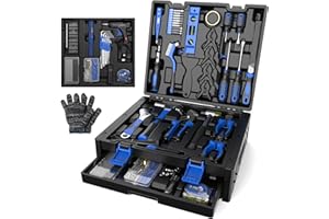 SundpeyPRO Werkzeugkoffer Gefüllt 326-tlg - Werkzeugkasten Bestückt mit Zangen, Schraubendrehern, Feinmechaniker-Werkzeug-Set, Haushalts-Werkzeugkoffer-Set mit Schubladen für Werkstatt und Haushalt