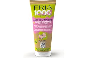 Fria 1000Giorni - Crema Corpo e Viso Neonato e Bambino Baby Eco Natural con Olio di Cocco e Oliva Nutriente, Crema Idratante Viso, Corpo, Mani Sicura e Testata Pelli Sensibili Neonati e Bambini 200ml