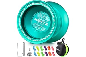 SHUNGRU Professionelles Yoyo Y03, Unreagierbares Yoyo für Kinder, Premium Metall Yoyo für Erwachsene, lange Spin Time Yoyo + Extra 12 Yoyo Schnüre + YoYo Tasche + YoYo Lager und Werkzeug ( Mint Grün )