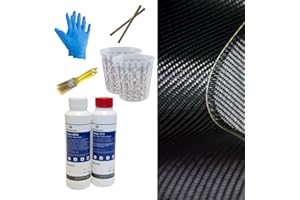 DD Composite Carbon Komplett-Set 1,0m² Köper Epoxidharz transparent Carbongewebe Top Qualität einzigartige Optik individuelles Design echte Kohlefaser