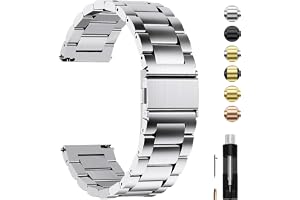 Fullmosa 4 färger för snabbutlösande metallarmband, rostfritt stål klockarmband, 14 mm, 16 mm, 18 mm, 19 mm, 20 mm, 22 mm, 24 mm