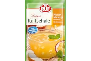 RUF Cold bowl peach passion fruit, fruity refreshing dessert with freeze-dried fruits, short cooling time, gluten-free and vegan