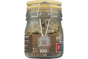 Medusafilters 100 Filtros de Carbón Premium Slim en vaso Ø 6mm | Tip Size | ORGANIC Edition | con tapones de fibra vegana y carbón activo de cáscara de coco