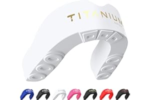 Titanium Sports Premium Mundschutz – Slim Fit Sport Mundschutz mit Etui – Zahnfleischschutz für Kieferschutz bei Kontaktsportarten – Durable Boxen, MMA, Judo, Karate, Rugby, Hockey, Fußball Mundschutz