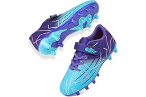 Mufanton Chaussures de Football Garçon Crampons Enfant Professionnel Chaussure de Foot Low-Top Spike Entrainement Chaussures de Sport en Plein Athlétisme Compétition