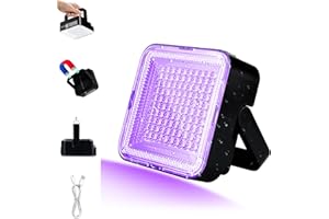 BENSS Led UV Lampe Schwarzlicht, 100 Led Taschenlampe, Wiederaufladbarer 5000Mah Akku Schwarzlichtlampe, 395Nm Schwarzlicht Lampe, Ip65 Wasserdicht Bernstein Lampe, Haustierurin-Detektor FüR Hunde/Katzen