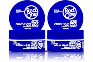 RedOne Aquatisches Haarwachs Blau 150 ml | Ultra-Halt | Haarwachs für Männer und Frauen | Kaugummi Duftend | Maximale Kontrolle - 2 Stück