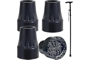 YIFLORINE TANG Gummipuffer für Wanderstöcke,4 Stück Krücken Gummi 19 mm Gehstock Gummipuffer Stabilisierende Gehstock Gummispitzen Walking Stöcke Gummipuffer für Krücken,Walking Stöcke,Trekkingstöcke