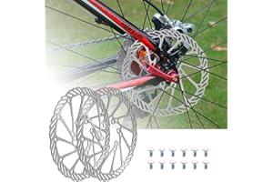 PERFETSELL 2 Freno a Disco per Bicicletta 160mm Dischi Freno per Bici con 6 Fori Freno a Disco in Acciaio con 12 Viti per la Maggior Parte Bici da Strada Mountain bike