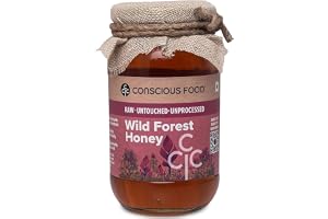 Conscious Food Wild Forest Honey 500g 100% Raw, Pure and Natural Unprocessed & Unpasteurized Honey Value Pack