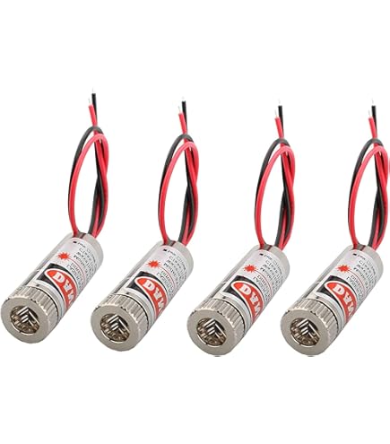 Rode lijn lasermodule Industriële lasermodule verstelbare scherpstelling lijnlengte 19,7″ DC-stekker diameter 10 mm