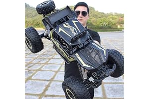 HEBXMF RC Buggy 1/8 Grande Voiture télécommandée, 4WD Off Road Rock Crawler, 2.4Ghz Electric RC Vehicle, All Terrain Climbing RC Truck, Toy Gifts for Kids Adults
