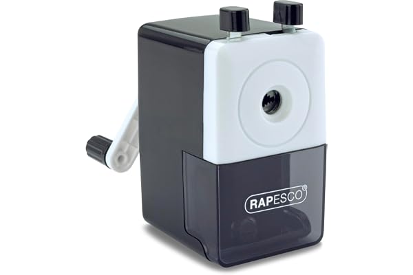 Rapesco R64000B2 Taille-crayon de Bureau Modèle 64, Noir