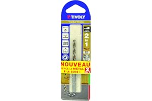 TIVOLY 10804420350 - BROCA 2 en 1 MADERA, METAL/Alto rendimiento TECHNIC de 3,5 mm largo 70 mm profundidad de corte 39 mm con mango cilíndrico
