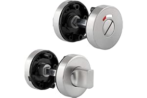 JUVA Coppia di rosoni in acciaio inox satinato | 1 coppia - Coppia di rosoni per porte di ambienti | Interasse viti: 38 mm | F100582 | Rosone con accessori | Coperchio in acciaio inox massiccio