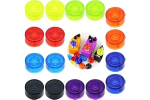 N\W 16 PCS Multicolor Footswitch Topper,Guitar Foot Nail Plastic Effect Pedal Protection Cap for Guitar Effect Accessories