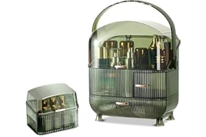 Galatée Wielofunkcyjny futerał na kosmetyki pyłoszczelne pudełko do przechowywania kosmetyków, produkty do pielęgnacji skóry biżuteria organizer etui pudełko wykończeniowe sypialnia łazienka biurko,