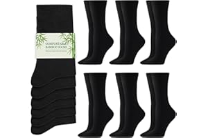 Stoeury Womens Bamboo Socks, Breathable Soft Animal Socks, Comfortable Seamless Crew Sock Dress Sock Christmas Gifts for Ladies Women 6 Pairs, 4-8, Stocking Fillers