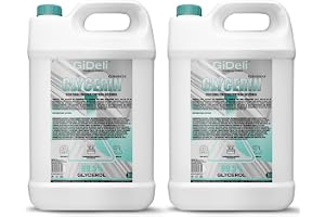 GiDeli Växtbaserade 99,5 % glycerin 2 x 5 L – Färglös och luktfri för tvålar, krämer och schampon – vegansk och ren glycerin