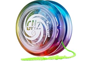 MAGICYOYO Yoyo for Kids, Responsive Yo Yo for Beginner, 2A Looping YoYo D1 GHZ, Crystal Tircolour Gradient, Tricks Yo Yo with 6 Yoyo String