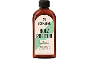 ‎SCHRADER BREMEN Schrader Holz Politur hell - Möbelpolitur - frischt lackierte Holzmöbel auf - 250ml - Made in Germany