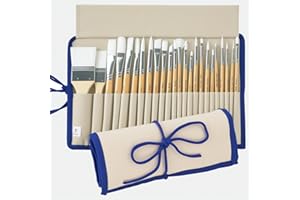 CONDA Paint Brushes Set of 24 Different Shapes Artist Brushes Professional Painting Brushes for Oil, Acrylic Canvas and Watercolor Painting (Color)