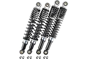 CITOMERX Stoßdämpfer Tieferlegung Set schwarz 280 mm + 300 mm kompatibel mit Simson Schwalbe KR51 Star