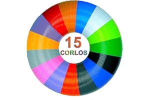 Yungden Filamento PLA para Bolígrafo 3D, 15 Colores 1,75mm Lapiz 3D Filamento Recargas, Utilizado con MYNT3D, SCRIB3D, Saywe, yummici, Acdolf Pluma de Impresión 3d (Bolígrafo 3D no Incluido)