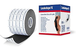 Leukotape 72978-23 Tape Neuromuscolare BSN 5 m X 5 cm, Nero
