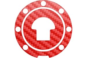 DualColorStampe Adhesivo protector tapón depósito compatible con Honda CBR 600 600RR (2003-2007) carbono moto M0191 (carbono rojo)