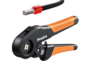 PRECIVA Pinza Crimpatrice,Capicorda Da 0,08-16mm²,Regolabili,Terminali Elettrici A Crimpare,Crimpatrice Capicorda,Crimpatrice Puntalini Per Uso Industriale E Fai-Da-Te