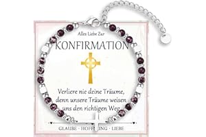 FAOMZQ Geschenke zur Taufe Konfirmation, Kreuz Armband für Mädchen Tochter Nichte Enkelin Schwester Patentochter Patenkind von Mama Papa Oma Opa Großeltern Taufpaten