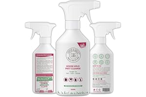 C&G PETS House Hold Pest Cleanse 500ml | Eliminates Flea Bedbug Mite | Natural & Safe For Environment | Pet & Children Friendly | Long-lasting Spray | Tough On Dirt Dust Grime