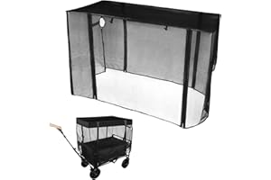Acclcors Outdoor Bug Net Cover für Push Pull Wagons, zusammenklappbare Moskitonetz Schutz Abdeckung
