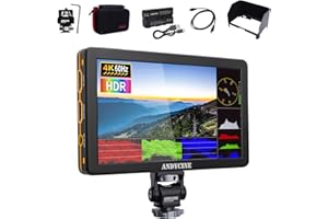 La Cámara andycine t6 de 6 Pulgadas monitorea en Vivo la Carcasa de Aluminio 4K@60 Entrada HDR HDMI C 1920x1080 en Forma de Onda Completa, 3D lut, con batería y Caja portátil