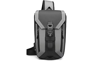 FANDARE Antifurto Zaino Monospalla Sling Bag con USB Grande Capacità Borsa a tracolla Uomo Business Borsello a tracolla Borsa a Spalla per Trekking Ciclismo Viaggio Sports Durevole Poliestere