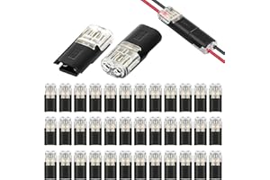 BQWEUN 40 Stück 2 Poliger Steckverbinder, KFZ Kabelverbinder, 18-22AWG, Auto Stecker Steckverbindung Steckverbinder, Steckbarer Kabelanschluss für Auto LKW Kayak Boote
