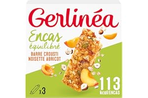 Gerlinéa - Croüsti Abricots Noisettes Graines de Courge - Barre de Céréales pour un Encas Équilibré - 218096
