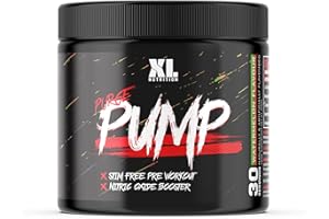 XL Nutrition Purge Pump | Stim Free Pre Workout | Nitric Oxide Booster | Increase in Blood Flow | 300 Grams | 30 Servings (Watermelon)