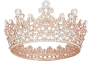 Vofler Crown Tiara for Women Queen-Crystal Rhinestone Hair Jewelry Decor for Ladies Girls Bride Princess Quinceanera Birthday Wedding Pageant Prom Homecoming Halloween Costume Party