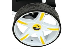XSPORTS For Pro Rider Golf Electric Trolley White/Yellow Sports Wheels per Pair