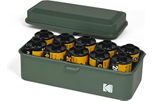 Kodak 120/135 - Estuche para 8 Rollos de 120 películas / 10 Rollos de películas de 35 mm - Caja de Acero Retro para clasificar y Proteger la película