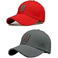 SELLORIA Brand Soft Cotton Adjustable Unisex Cap for Men and Women Freesize Baseball Caps (Pack of 2)