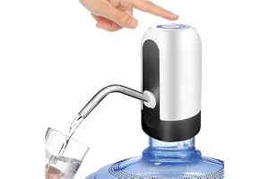SKY-TOUCH 5 Gallon Water Bottle Pump, USB Charging Portable Electric Water Pump for for for 2-5 Gallon Jugs USB Charging Portable Water Dispenser for Office, Home, Camping, Kitchen and etc,white