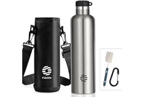 FEIJIAN Stainless Steel Water Bottle 750ml/1000ml Sports Flask Vacuum Insulated Water Bottle Leak Proof BPA Free Metal Water Bottle for School, Cycling, Sports and Gym