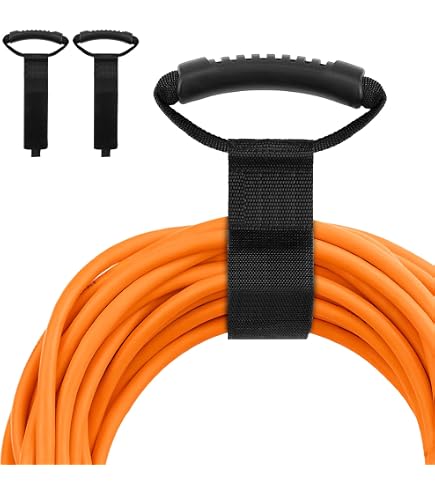 Organisateur Cordon D'Extension Lot De 2 - Support Avec 5 Emplacements, Sangles De Rangement Pour Câbles, Outils, Corde