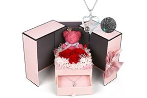 KONIJIWA Geschenke für Mama Konserviertes Rosen Geschenkset mit Mama Halskette Mutter Muttertagsgeschenke für Mama Geburtstagsgeschenk für Frauen zum Jahrestag Geburtstag, Thanksgiving, Weihnachten, Muttertag