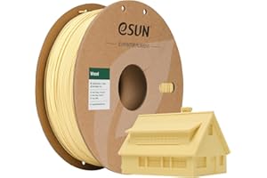 eSUN Filamento PLA Legno 1.75mm, Stampante 3D Filamento PLA, Precisione Dimensionale +/- 0.05mm, Bobina da 0.5KG (1.1 LBS) Materiali di Stampa 3D per Stampante 3D (C-Colore Legno, Legno PLA - 1KG)