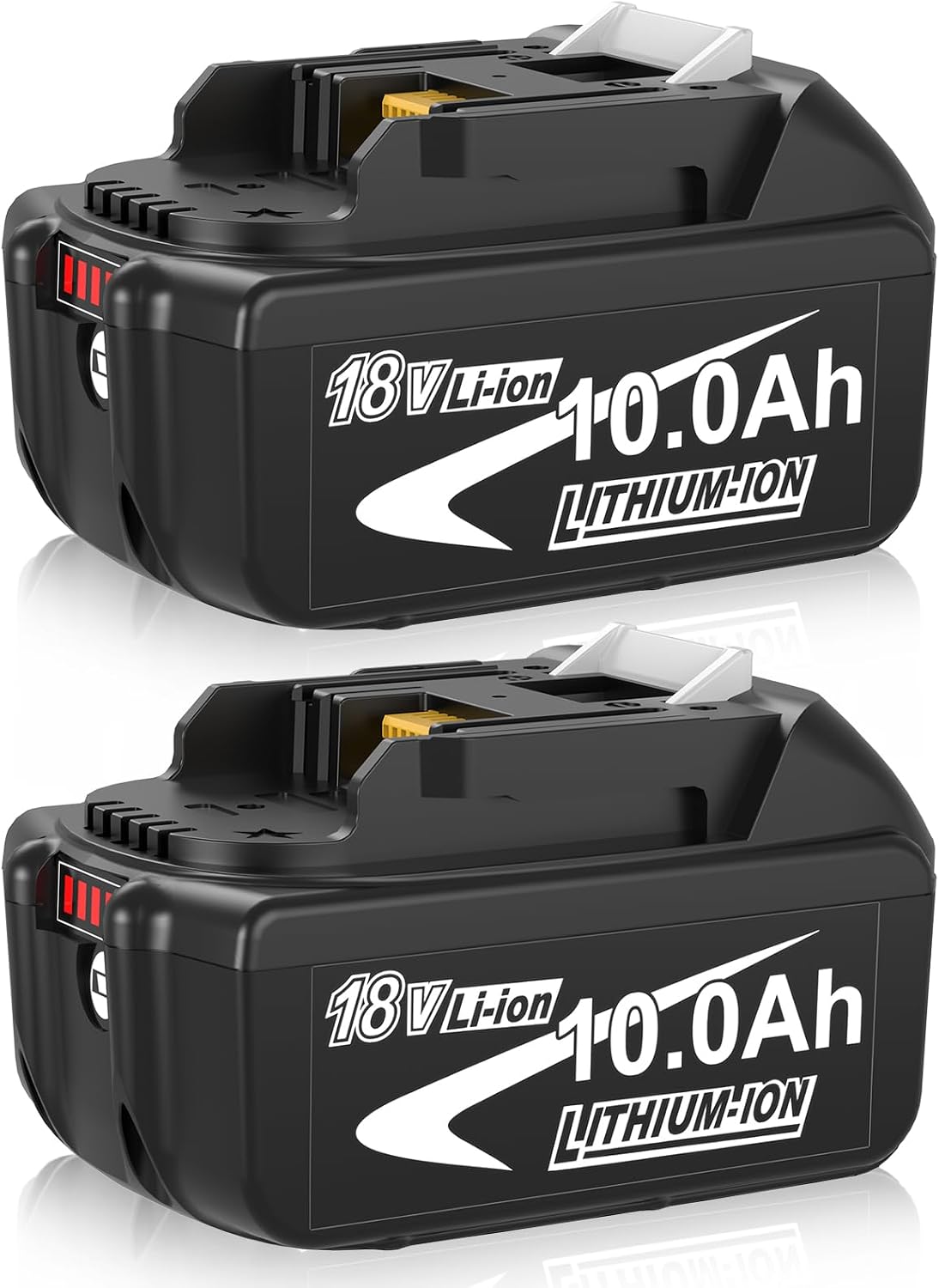 2X 10.0Ah Ersatzakku für Makita Akku 18V LXT BL1850B/BL1860B | Kompatibel mit DC18RD/DC18RC Ladegerät & 18V LXT Geräten wie Bohrmaschinen, Kettensägen, Rasenmähern für Profi-Hand